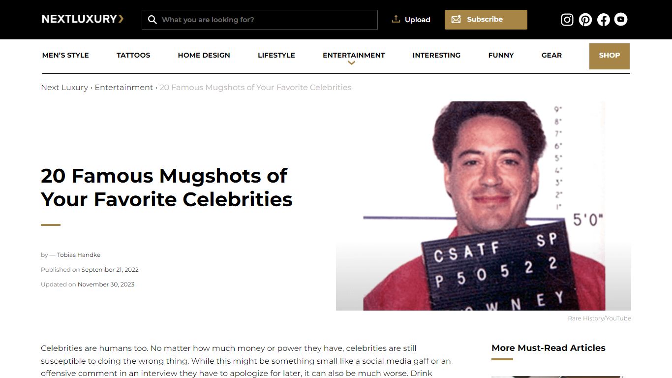 20 Famous Mugshots of Your Favorite Celebrities - Next Luxury